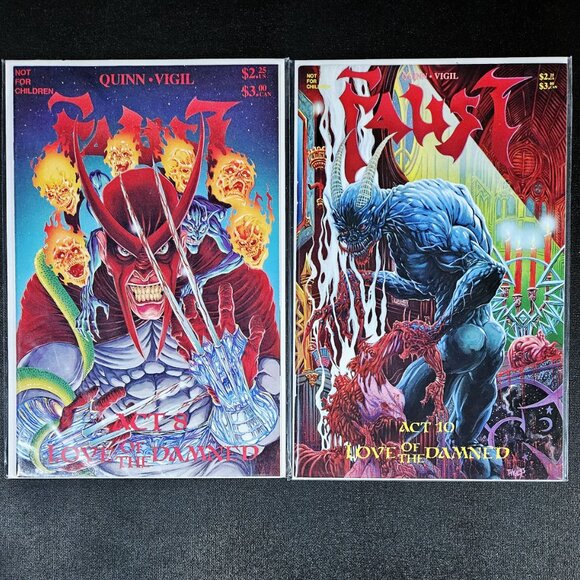 Faust 5-Book Lot 1st Printings 🔑 issues (1991-1995) Tim Vigil Rebel - Picture 3 of 10